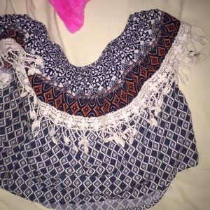 cute off the shoulder shirt